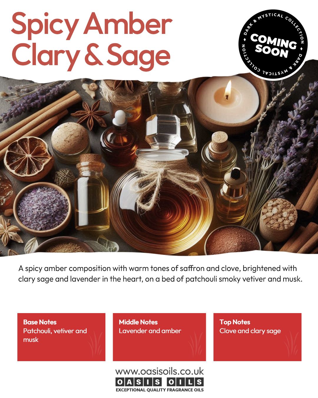 spicy amber clary sage fragrance oil