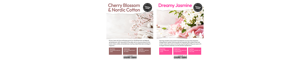 dreamy jasmine cherry blossom fragrances
